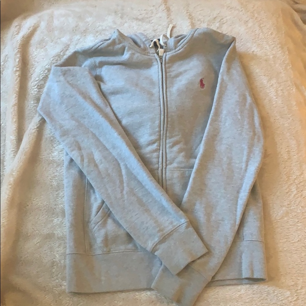 Grey Ralph Lauren Sport Zip Up Sweatshirt